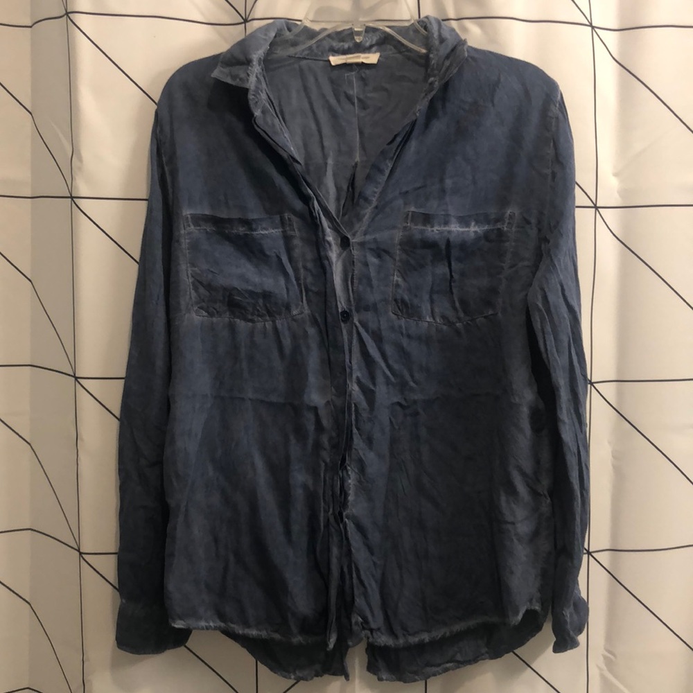 Boho Distressed Denim Soft Tee